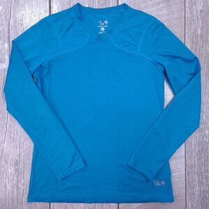 Mountain Hardwear Womens Wicked Lite Shirt Size Small Blue Long Sleeve Top